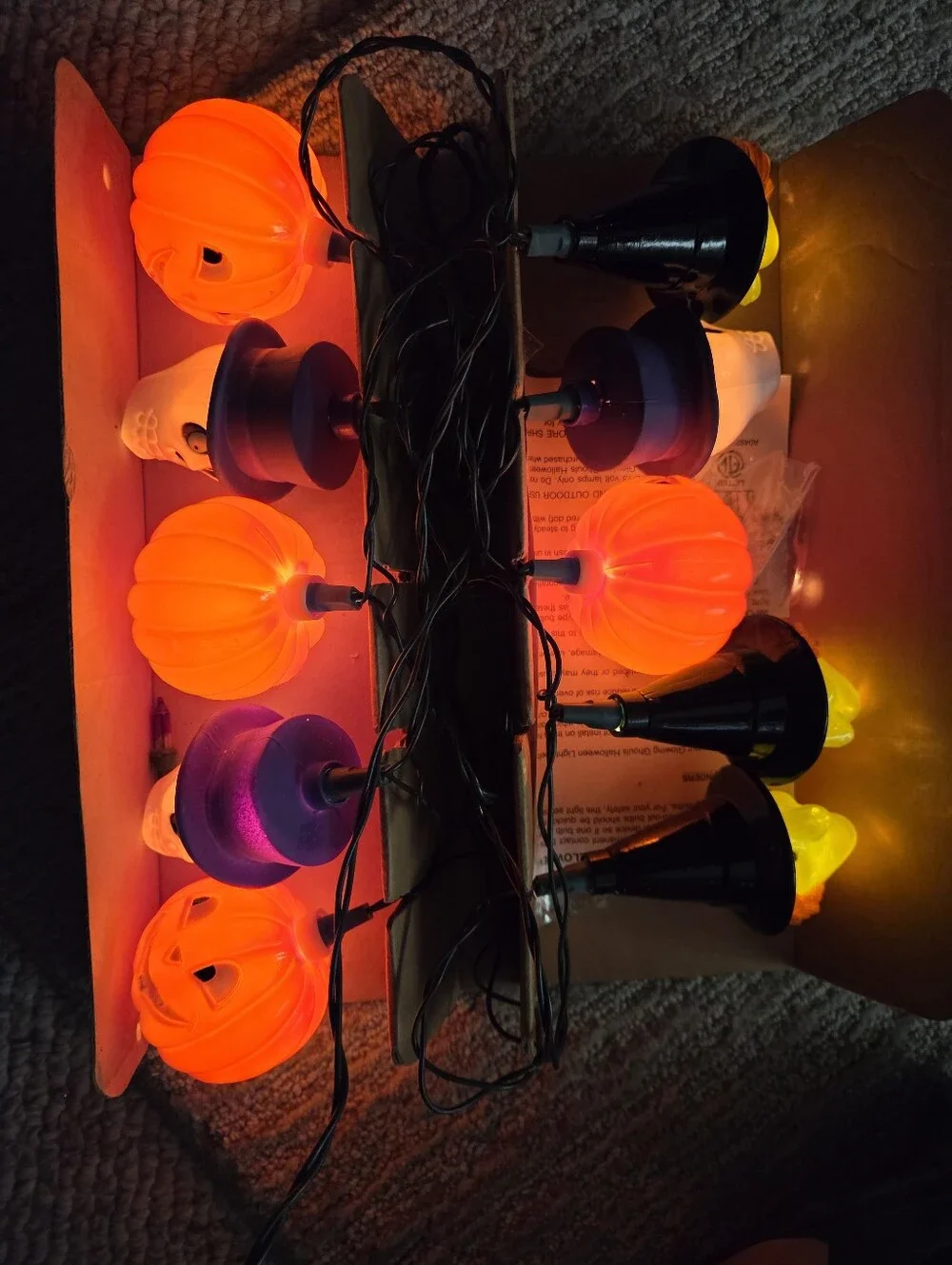 Vtg Avon Glowing Ghouls Halloween Lights